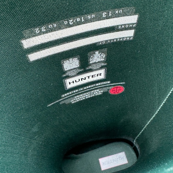 Kids green tall hunter rainboots - Picture 5 of 5